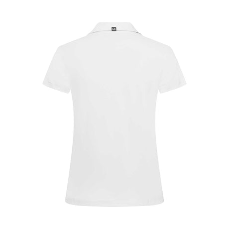 valkoinen naisten Virtue Polo V-neck, selkä