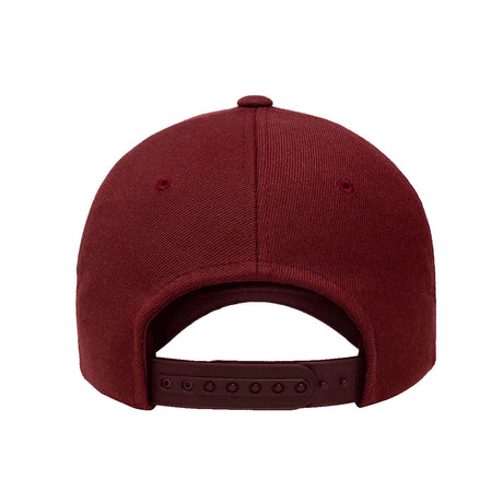 viininpunainen 5-panel baseball snapack lippis, takaosa