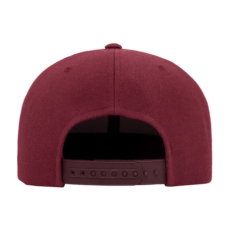 viininpunainen YP Classics premium snapback cap lippis, takaosa